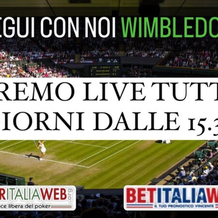 Pronostico Matteo Berrettini vs Lorenzo Sonego Wimbledon 2023. Seguilo in diretta Live dalle ore 15.30 su BetItaliaWeb!