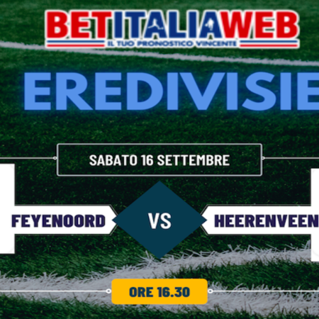 Pronostico Feyenoord-Heerenveen, 5° giornata di Eredivisie del 16-17 settembre 2023