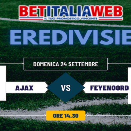 Pronostici Eredivisie 6° giornata: Ajax-Feyenoord, free pick sul big match del calcio olandese del 24/09/2023