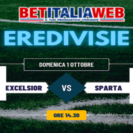 Pronostico Excelsior-Sparta Rotterdam e partite della 7° giornata di Eredivisie olandese