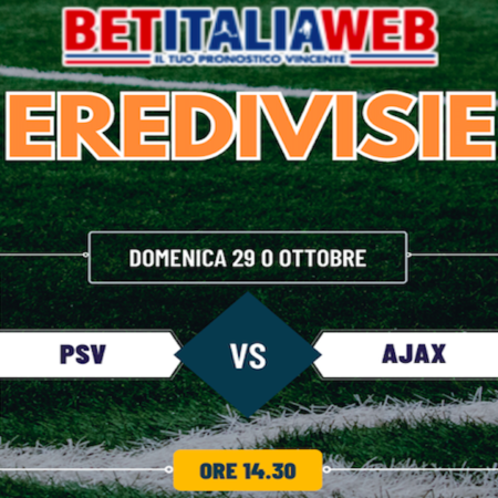 Pronostici Eredivisie 10° giornata: PSV-Ajax e partite del weekend di calcio olandese