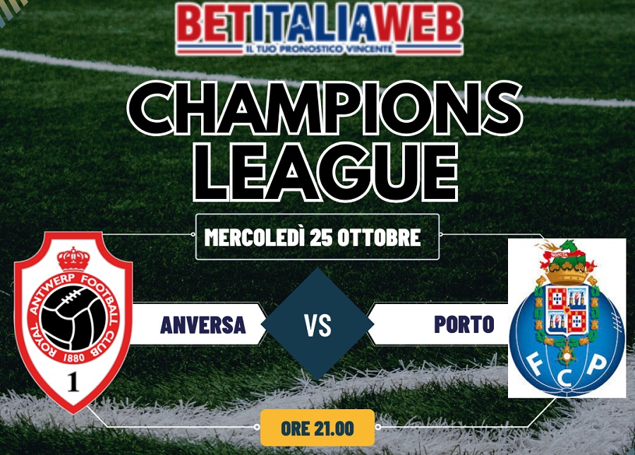 Pronostico Anversa-Porto di Champions League
