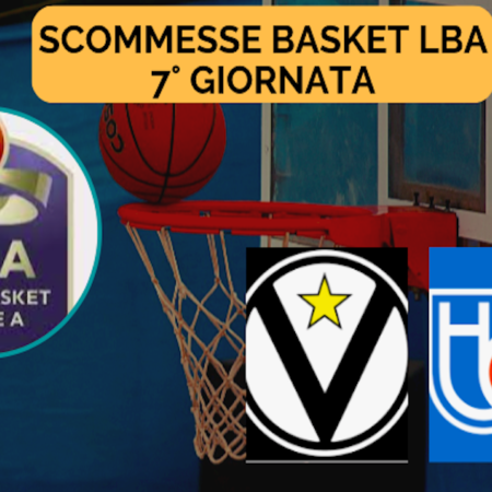 Pronostici Basket LBA 2023-24: programma, quote e scommesse sulla 7a giornata del campionato di pallacanestro in Italia