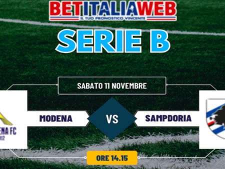 Pronostici Serie B: Modena-Sampdoria e pronostico gratuito 13a giornata del 10-12 novembre 2023