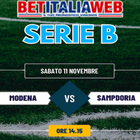 Pronostici Serie B: Modena-Sampdoria e pronostico gratuito 13a giornata del 10-12 novembre 2023