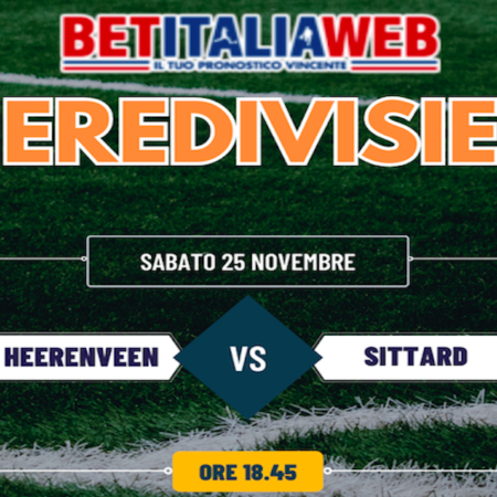 Pronostici Eredivisie 13° giornata: Heerenveen-Sittard e partite del campionato di calcio olandese