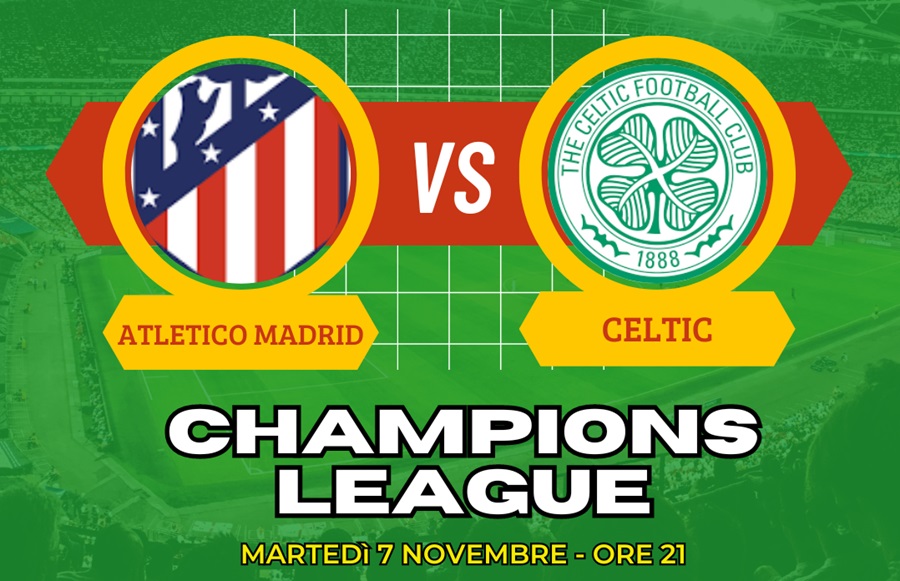 Pronostico Atletico Madrid-Celtic di Champions League