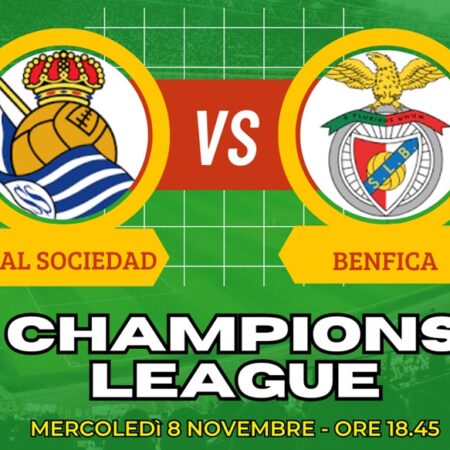 Pronostico Real Sociedad-Benfica, quote scommesse del 08/11/2023