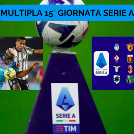 Pronostici Serie A: Schedina 15° giornata. Multipla Quota @8.53 sul campionato di calcio italiano