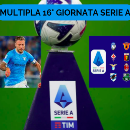 Pronostici Serie A: Schedina 16° giornata. Multipla Quota @3.24 sul campionato di calcio italiano