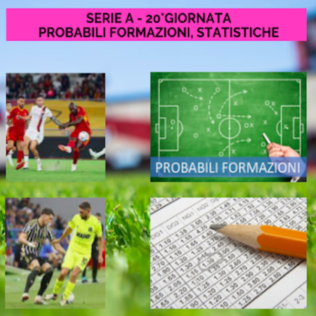 Pronostici Serie A: probabili formazioni, statistiche e scommesse su TUTTE le partite della 20a giornata in un click