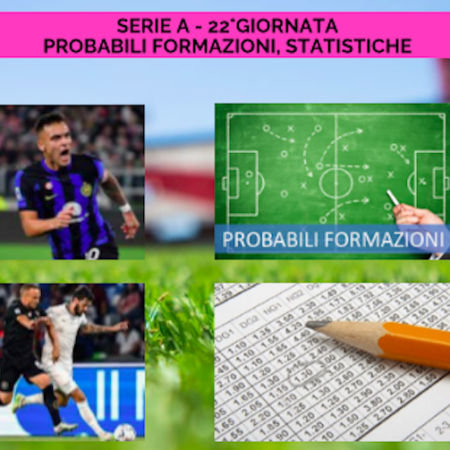 Pronostici Serie A: probabili formazioni, statistiche e scommesse su TUTTE le partite della 22a giornata in un click