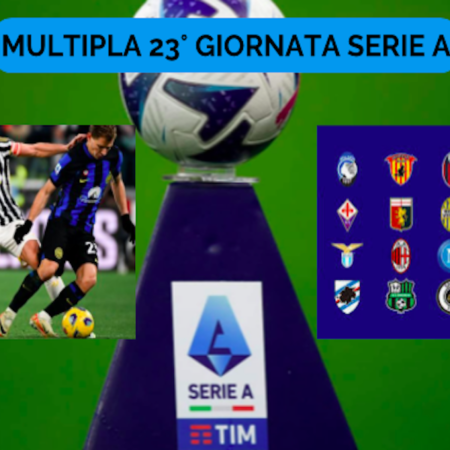 Pronostici Serie A: Schedina 23° giornata. Multipla Quota @6 sul campionato di calcio italiano