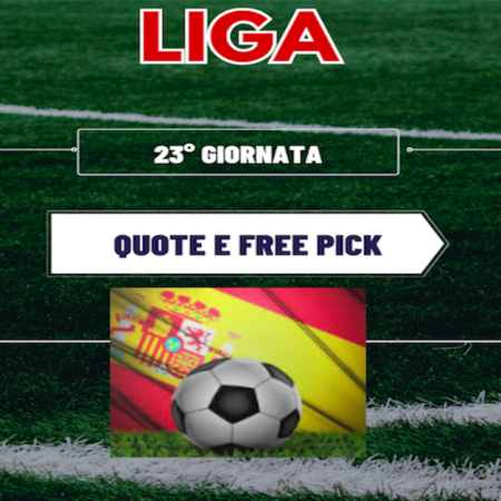 Pronostici Liga: analisi 23° giornata col derby di Madrid Real-Atletico e free pick Valencia-Almeria