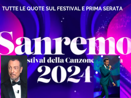 Pronostici San Remo 2024: share, outfit, Amadeus e Mengoni. Prima serata con la Bertè favorita. Tutte le scommesse sul Festival