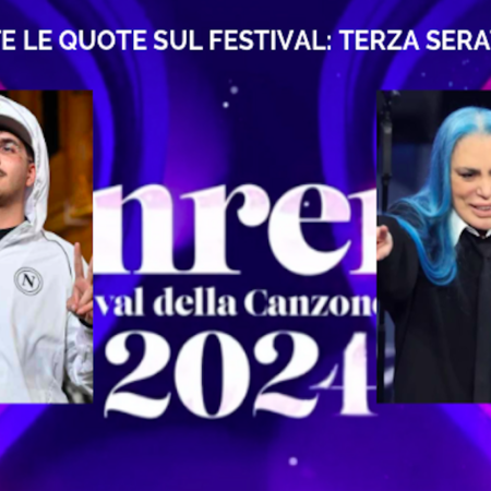 Pronostici San Remo 2024: Geolier primo in classifica, scavalca Annalisa e aggancia Angelina Mango nelle quote. Bertè non molla