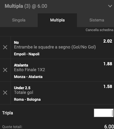 Multipla 33a giornata Serie A