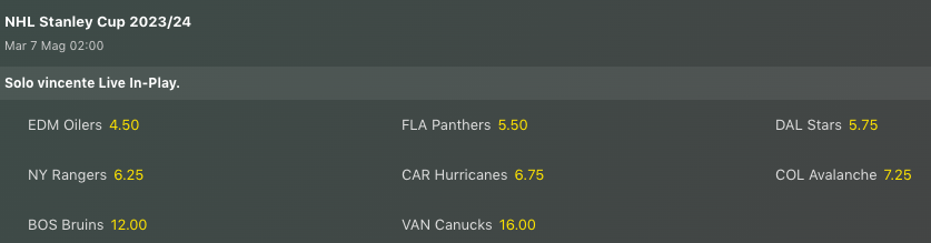 Pronostici NHL Semifinali Conference
