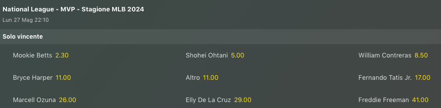 Pronostici MLB Week 10