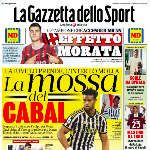 Pronostici Calciomercato 18 luglio 2024