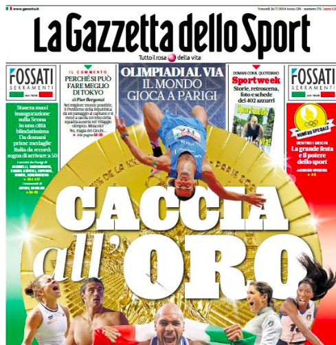 Gazzetta dello sport Pronostici Calciomercato 26 luglio 2024