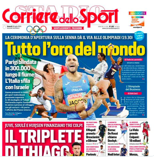 Corriere dello Sport Pronostici Calciomercato 26 luglio 2024