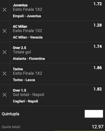 Pronostici Serie A 4a giornata