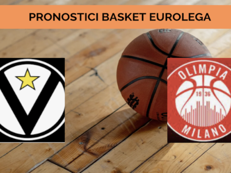 Pronostici Basket Eurolega: doppio turno con 33° e 34° giornata dal 24 al 27 marzo 2026. Derby azzurro Olimpia-Virtus giovedì 26