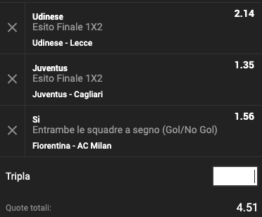 Multipla 7° giornata Serie A