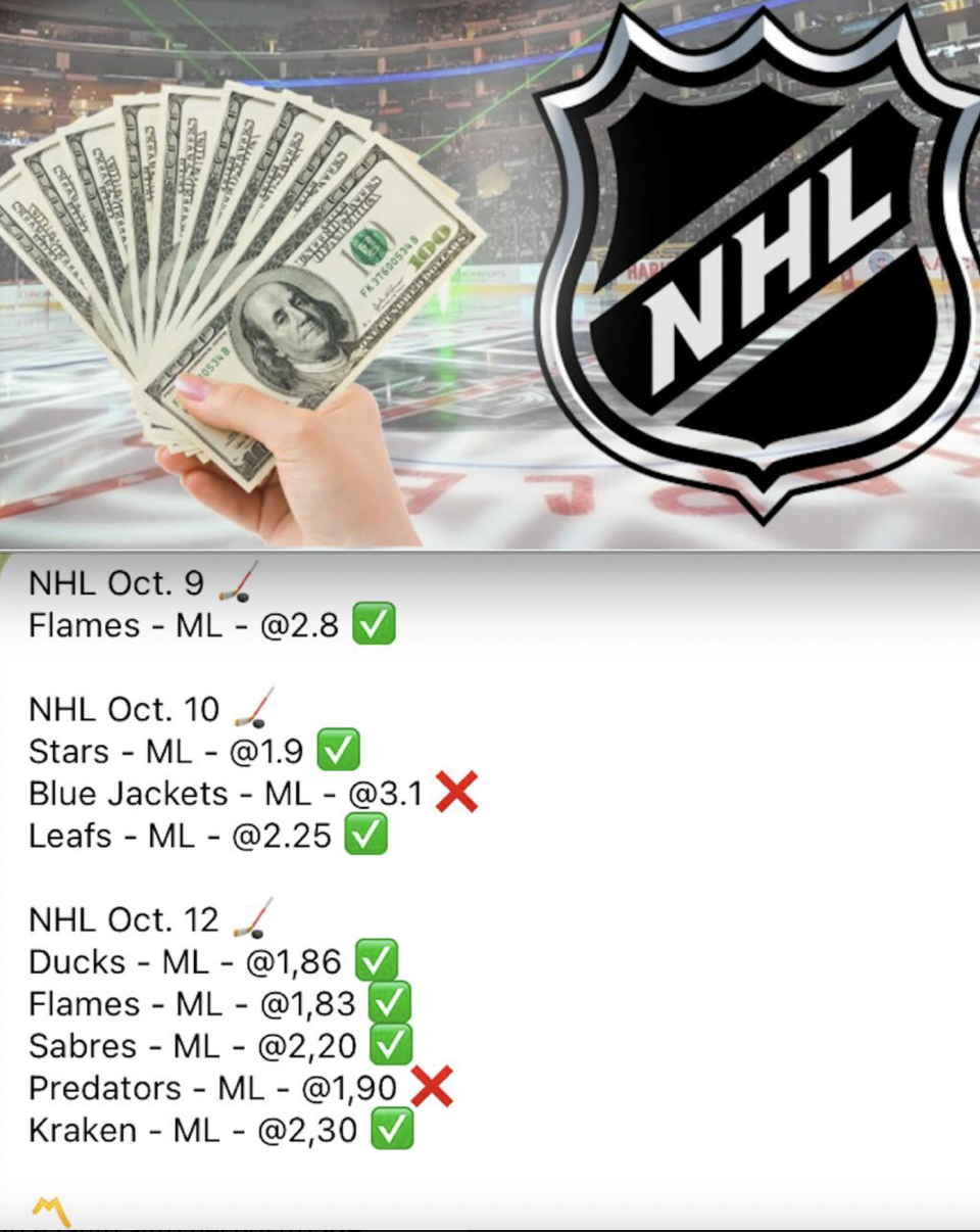 Pronostici Betting Maniac NHL