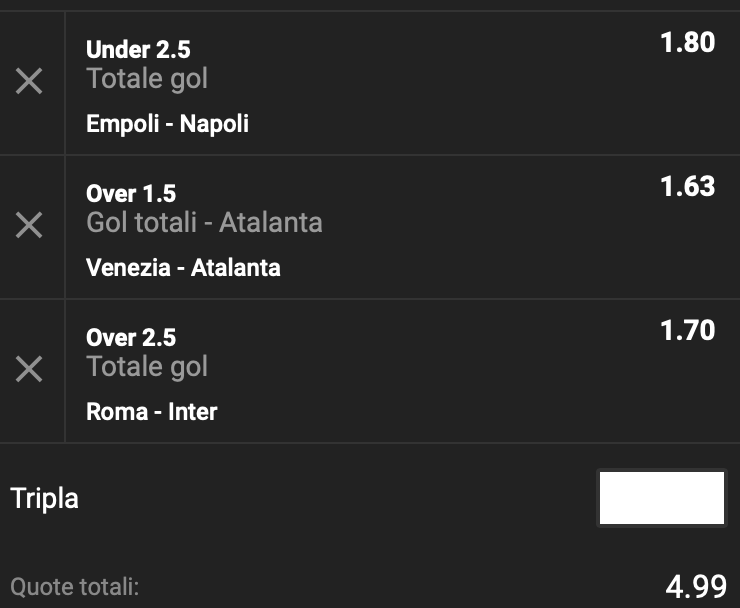 Multipla Serie A 2024-25 giornata 8