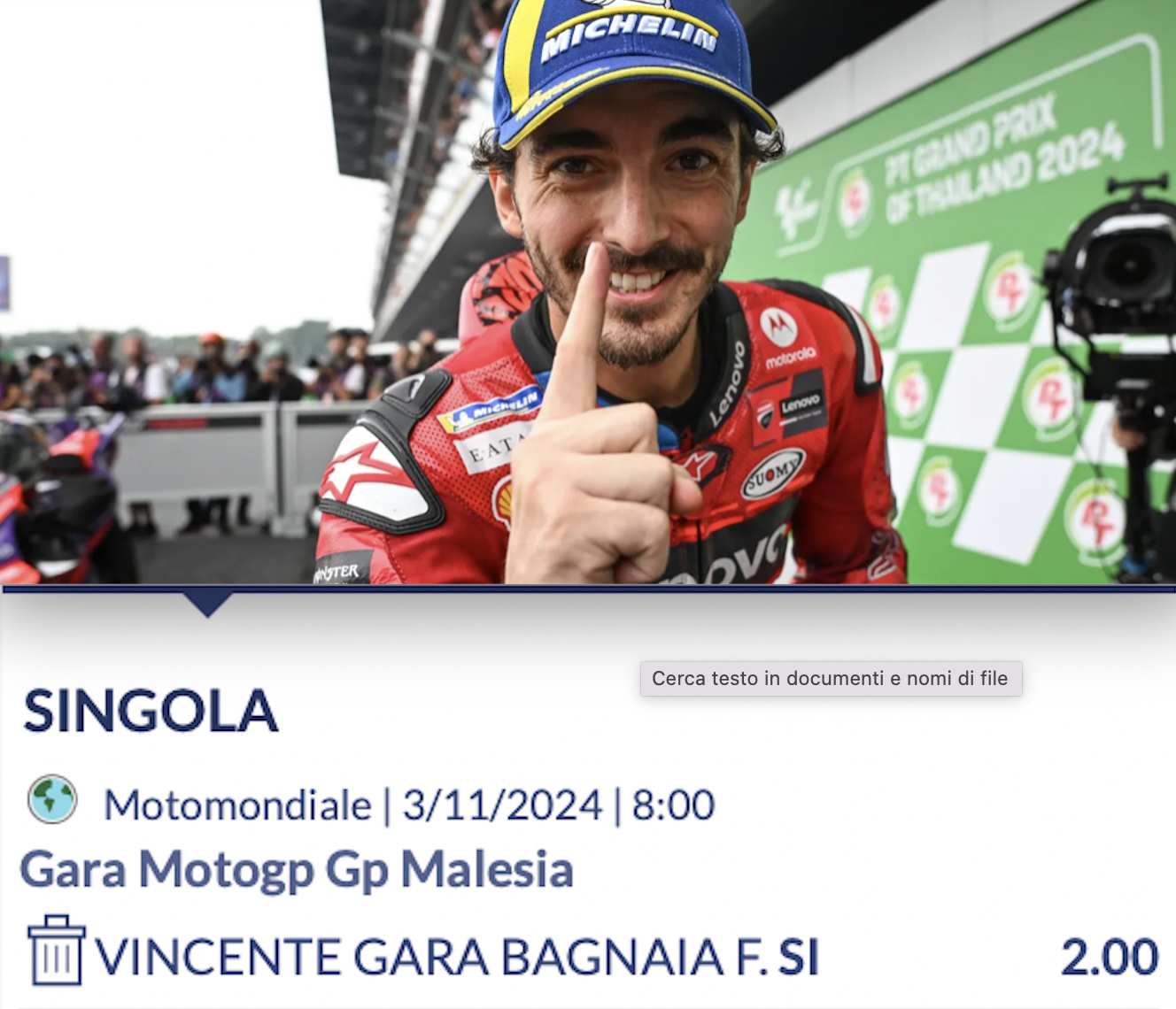 Pronostici MotoGP Malesia 2024