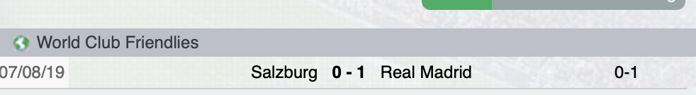 Precedenti Real Madrid-Salisburgo