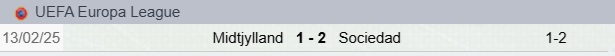 Precedenti Real Sociedad-Midtjylland