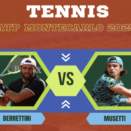 Pronostico Matteo Berrettini-Lorenzo Musetti: derby azzurro agli ottavi del ATP Montecarlo 2025