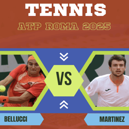 Pronostico Mattia Bellucci-Pedro Martinez: primo turno ATP Roma del 7 maggio 2025