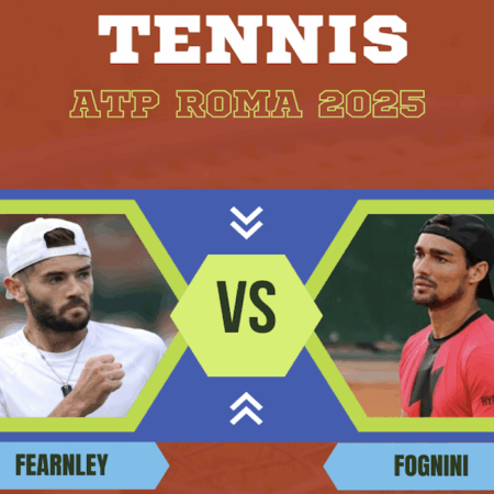 Pronostico Jacob Fearnley-Fabio Fognini: guida tv, quote e scommesse 1° turno ATP Roma del 08-05-25