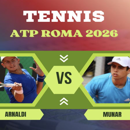 Pronostico Matteo Arnaldi-Jaume Munar: analisi e scommesse primo turno Tennis Master 1000 ATP Roma del 06-05-2026