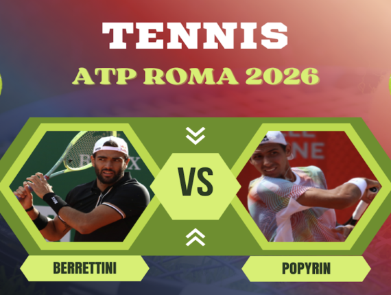 Pronostico Matteo Berrettini-Alexei Popyrin: analisi, quote, guida tv e scommesse Tennis Master 1000 ATP Roma del 07-05-2026