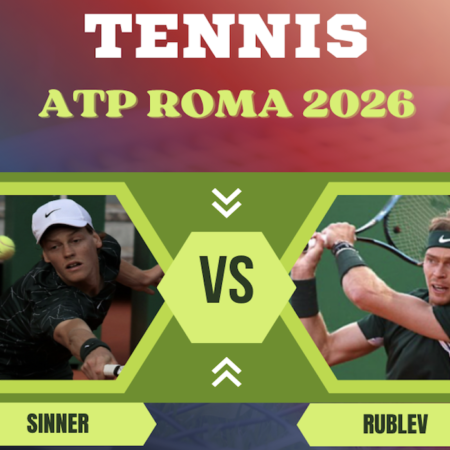 Pronostico Jannik Sinner-Andrey Rublev: analisi, quote, guida tv e scommesse quarti ATP Roma del 14-05-2026