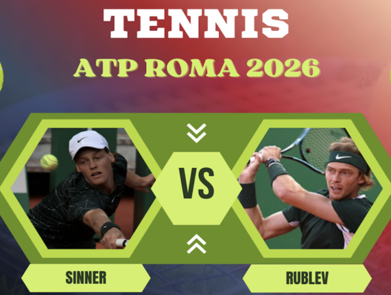 Pronostico Jannik Sinner-Andrey Rublev: analisi, quote, guida tv e scommesse quarti ATP Roma del 14-05-2026